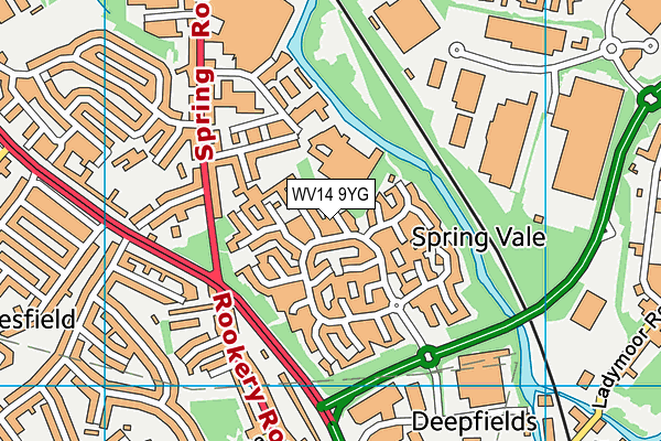 WV14 9YG map - OS VectorMap District (Ordnance Survey) WV14 9YG map - OS VectorMap District (Ordnance Survey)