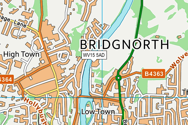 WV15 5AD map - OS VectorMap District (Ordnance Survey)