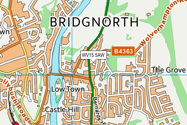 WV15 5AW map - OS VectorMap District (Ordnance Survey) WV15 5AW map - OS VectorMap District (Ordnance Survey)