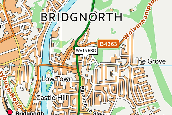 WV15 5BG map - OS VectorMap District (Ordnance Survey) WV15 5BG map - OS VectorMap District (Ordnance Survey)