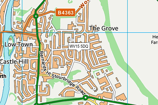 WV15 5DQ map - OS VectorMap District (Ordnance Survey)
