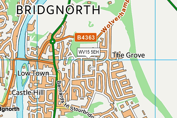 WV15 5EH map - OS VectorMap District (Ordnance Survey) WV15 5EH map - OS VectorMap District (Ordnance Survey)