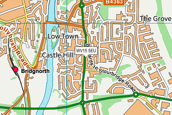 WV15 5EU map - OS VectorMap District (Ordnance Survey) WV15 5EU map - OS VectorMap District (Ordnance Survey)