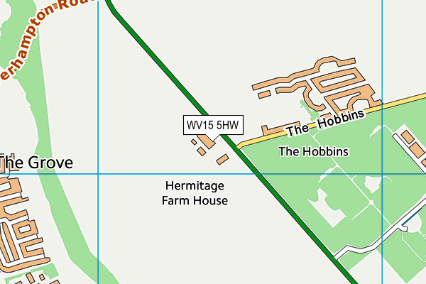 WV15 5HW map - OS VectorMap District (Ordnance Survey) WV15 5HW map - OS VectorMap District (Ordnance Survey)