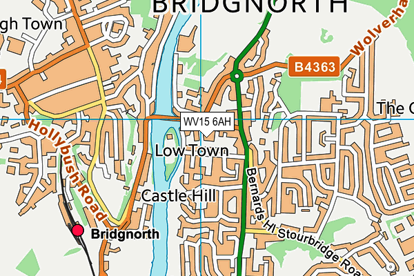 WV15 6AH map - OS VectorMap District (Ordnance Survey)