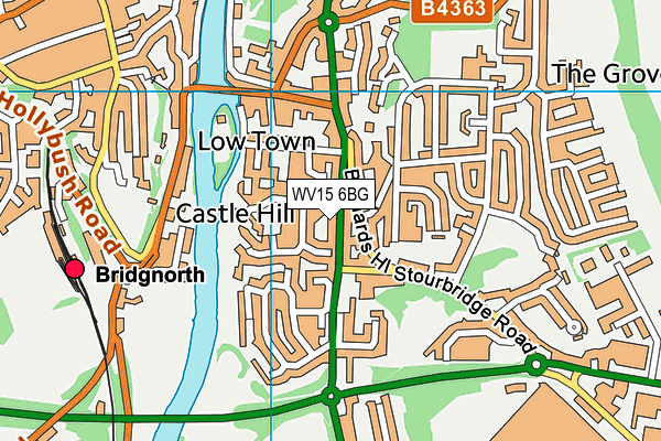 WV15 6BG map - OS VectorMap District (Ordnance Survey)