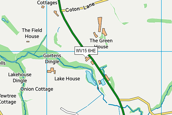 WV15 6HE map - OS VectorMap District (Ordnance Survey)