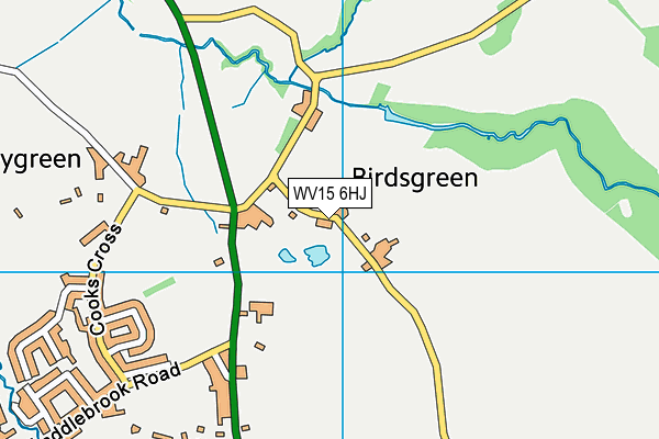 WV15 6HJ map - OS VectorMap District (Ordnance Survey)