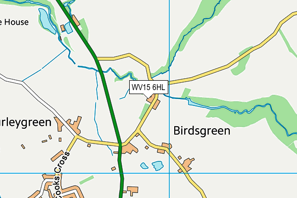 WV15 6HL map - OS VectorMap District (Ordnance Survey)