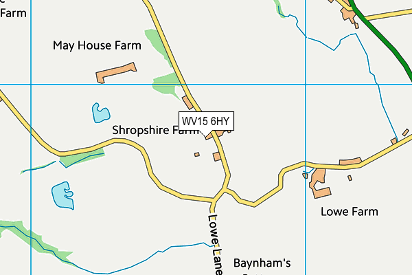 WV15 6HY map - OS VectorMap District (Ordnance Survey)