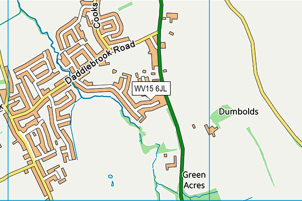 WV15 6JL map - OS VectorMap District (Ordnance Survey)