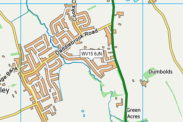 WV15 6JN map - OS VectorMap District (Ordnance Survey) WV15 6JN map - OS VectorMap District (Ordnance Survey)