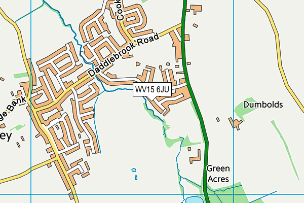 WV15 6JU map - OS VectorMap District (Ordnance Survey)