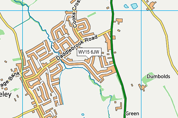 WV15 6JW map - OS VectorMap District (Ordnance Survey) WV15 6JW map - OS VectorMap District (Ordnance Survey)