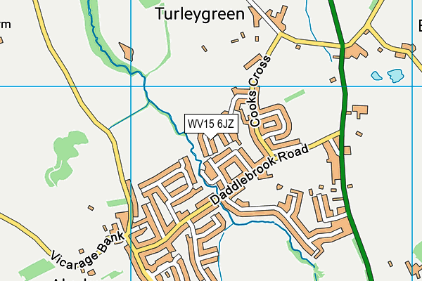 WV15 6JZ map - OS VectorMap District (Ordnance Survey) WV15 6JZ map - OS VectorMap District (Ordnance Survey)
