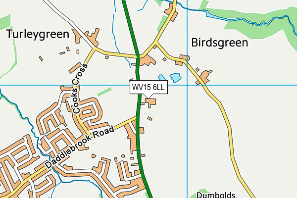 WV15 6LL map - OS VectorMap District (Ordnance Survey) WV15 6LL map - OS VectorMap District (Ordnance Survey)