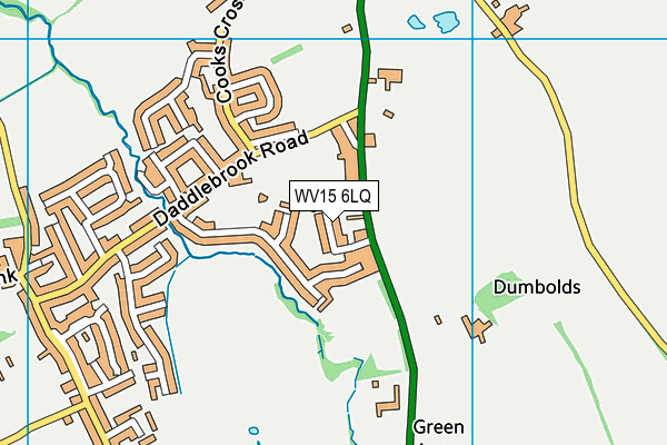 WV15 6LQ map - OS VectorMap District (Ordnance Survey) WV15 6LQ map - OS VectorMap District (Ordnance Survey)