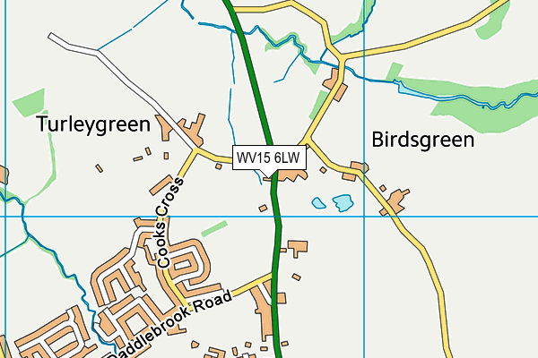WV15 6LW map - OS VectorMap District (Ordnance Survey)