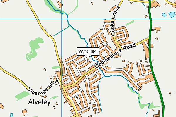 WV15 6PJ map - OS VectorMap District (Ordnance Survey) WV15 6PJ map - OS VectorMap District (Ordnance Survey)
