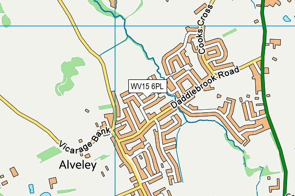 WV15 6PL map - OS VectorMap District (Ordnance Survey) WV15 6PL map - OS VectorMap District (Ordnance Survey)