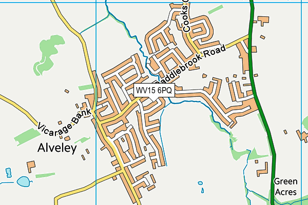 WV15 6PQ map - OS VectorMap District (Ordnance Survey) WV15 6PQ map - OS VectorMap District (Ordnance Survey)