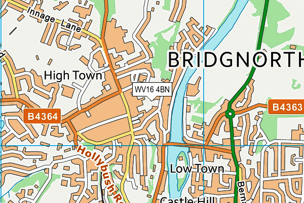 WV16 4BN map - OS VectorMap District (Ordnance Survey)