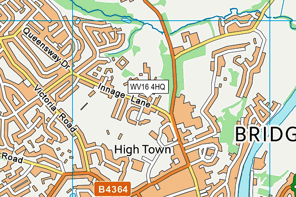WV16 4HQ map - OS VectorMap District (Ordnance Survey)