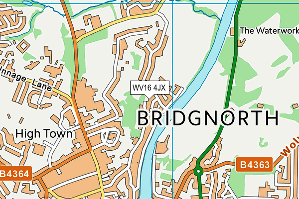 WV16 4JX map - OS VectorMap District (Ordnance Survey)
