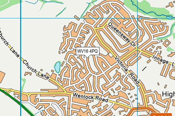 WV16 4PQ map - OS VectorMap District (Ordnance Survey) WV16 4PQ map - OS VectorMap District (Ordnance Survey)