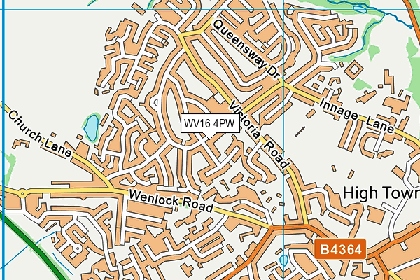 WV16 4PW map - OS VectorMap District (Ordnance Survey) WV16 4PW map - OS VectorMap District (Ordnance Survey)