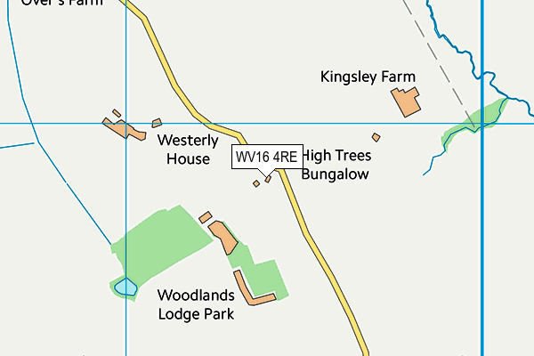 WV16 4RE map - OS VectorMap District (Ordnance Survey)