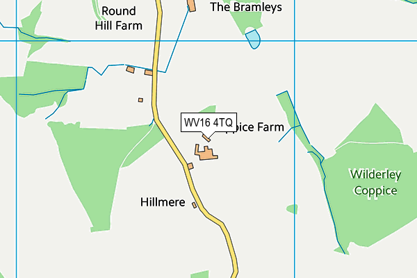WV16 4TQ map - OS VectorMap District (Ordnance Survey)
