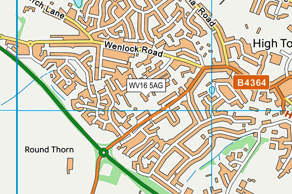 WV16 5AG map - OS VectorMap District (Ordnance Survey) WV16 5AG map - OS VectorMap District (Ordnance Survey)
