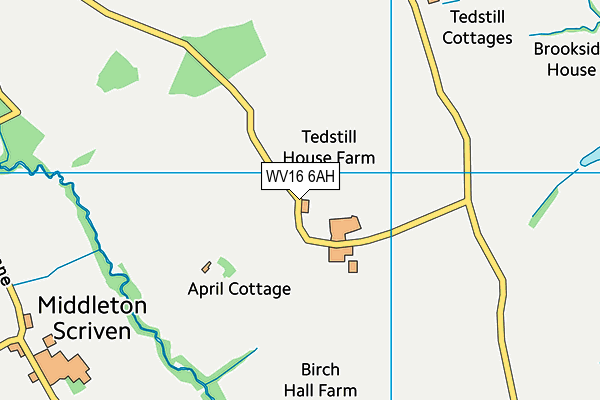 WV16 6AH map - OS VectorMap District (Ordnance Survey)