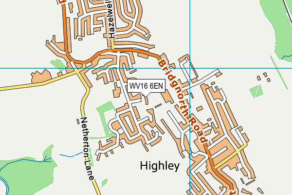 WV16 6EN map - OS VectorMap District (Ordnance Survey)