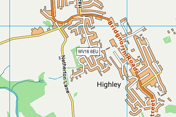 WV16 6EU map - OS VectorMap District (Ordnance Survey)
