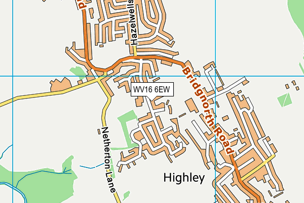 WV16 6EW map - OS VectorMap District (Ordnance Survey)