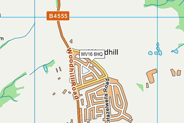 WV16 6HQ map - OS VectorMap District (Ordnance Survey)