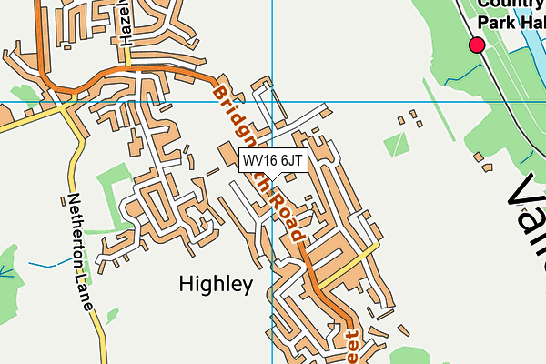 WV16 6JT map - OS VectorMap District (Ordnance Survey)