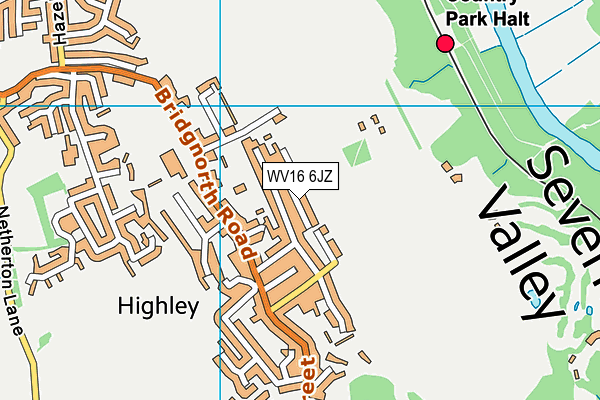 WV16 6JZ map - OS VectorMap District (Ordnance Survey) WV16 6JZ map - OS VectorMap District (Ordnance Survey)