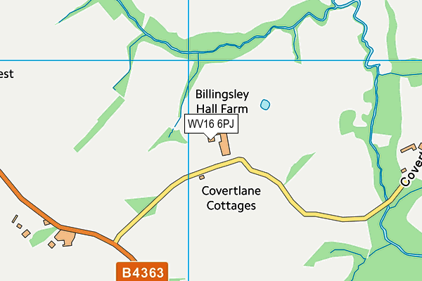 WV16 6PJ map - OS VectorMap District (Ordnance Survey)