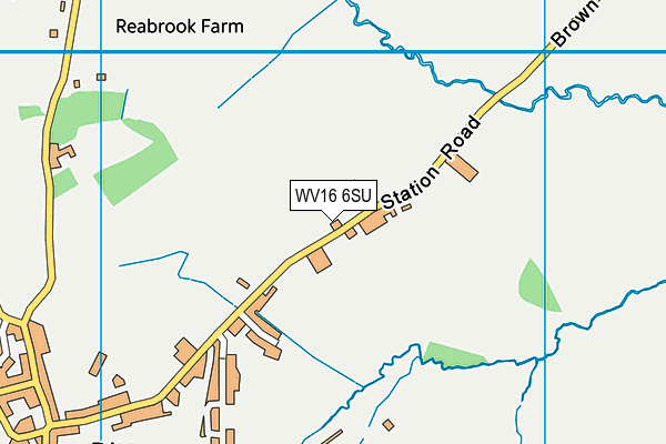 WV16 6SU map - OS VectorMap District (Ordnance Survey)