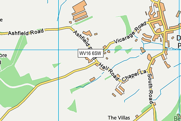 WV16 6SW map - OS VectorMap District (Ordnance Survey) WV16 6SW map - OS VectorMap District (Ordnance Survey)