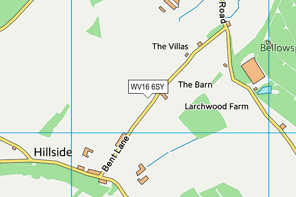 WV16 6SY map - OS VectorMap District (Ordnance Survey)
