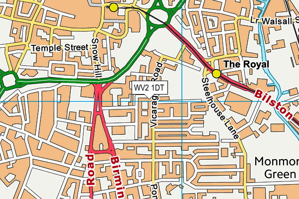 WV2 1DT map - OS VectorMap District (Ordnance Survey) WV2 1DT map - OS VectorMap District (Ordnance Survey)