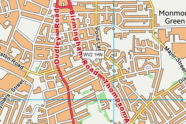 WV2 1HN map - OS VectorMap District (Ordnance Survey) WV2 1HN map - OS VectorMap District (Ordnance Survey)