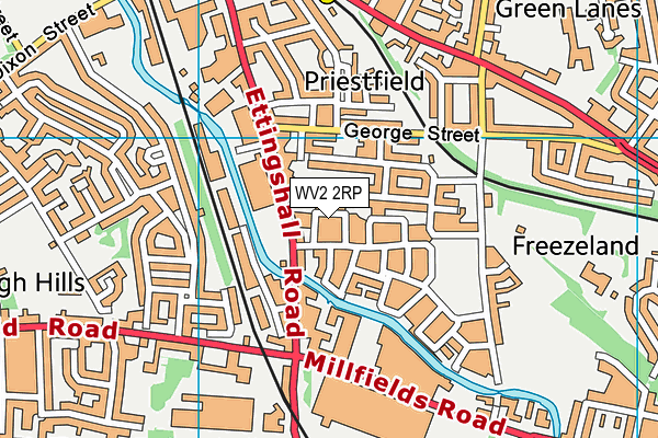WV2 2RP map - OS VectorMap District (Ordnance Survey) WV2 2RP map - OS VectorMap District (Ordnance Survey)