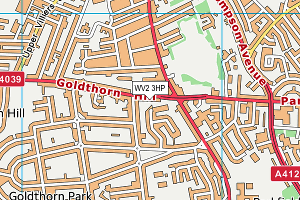 WV2 3HP map - OS VectorMap District (Ordnance Survey) WV2 3HP map - OS VectorMap District (Ordnance Survey)