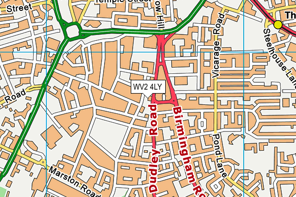 WV2 4LY map - OS VectorMap District (Ordnance Survey) WV2 4LY map - OS VectorMap District (Ordnance Survey)