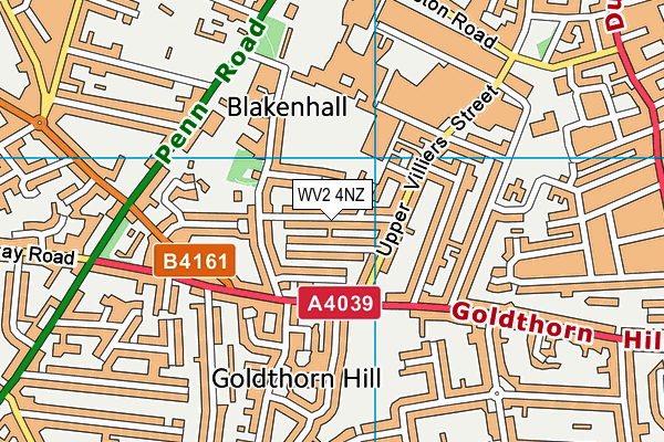 WV2 4NZ map - OS VectorMap District (Ordnance Survey) WV2 4NZ map - OS VectorMap District (Ordnance Survey)